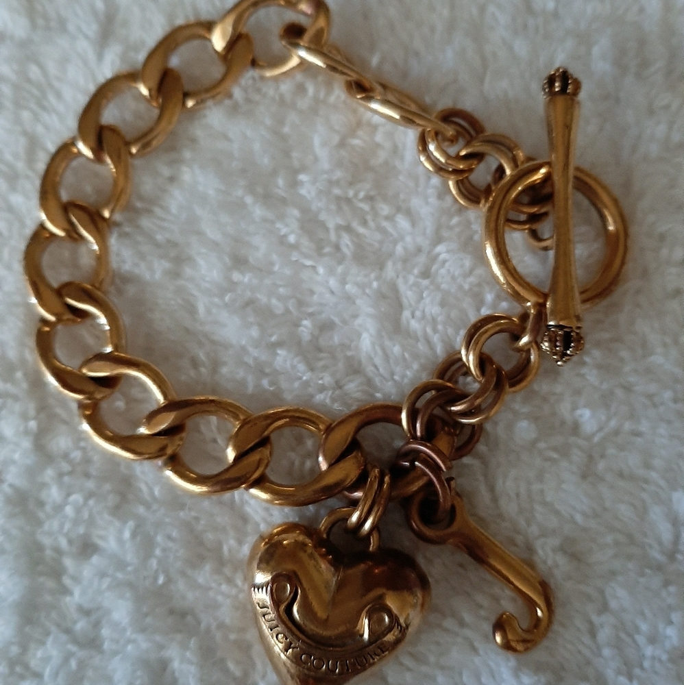 Gold Tone Juicy Couture Charm Bracelet